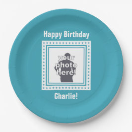 Plato De Papel Placas de papel DE ENCARGO de la FOTO, del TEXTO y