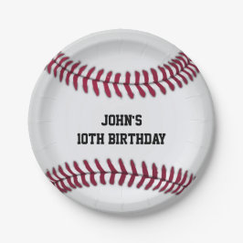 Plato De Papel Placas de papel de encargo del béisbol