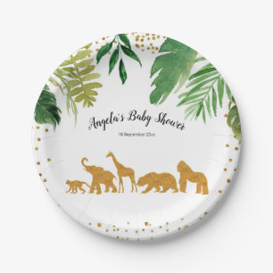 Plato De Papel Placas de papel de Fiesta animal Safari