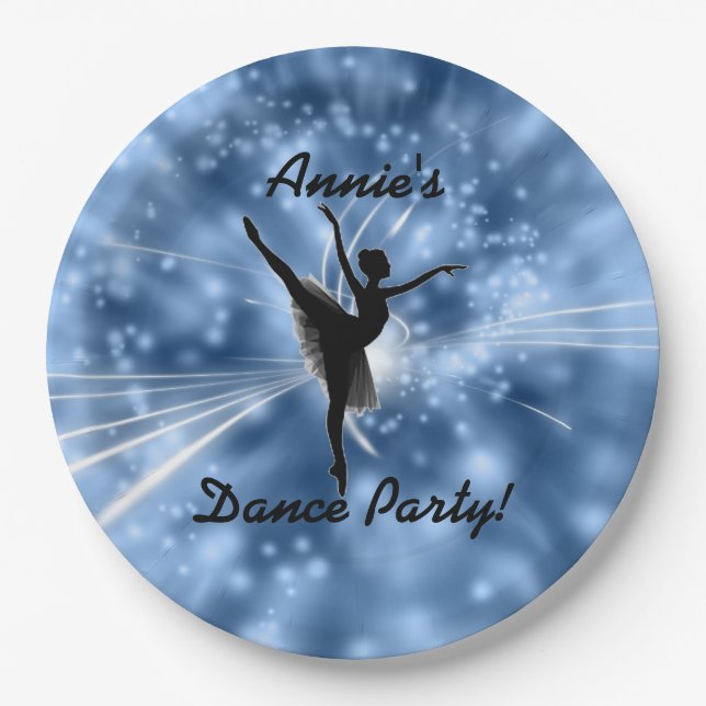 Plato De Papel Placas de papel de Fiesta Ballerina Dance (Anverso)