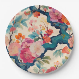 Plato De Papel Placas de papel de fiesta de diseño japonés