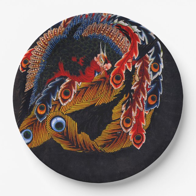 Plato De Papel Placas de papel de fiesta de diseño japonés (Anverso)