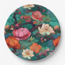 Placas de papel de fiesta de diseño japonés