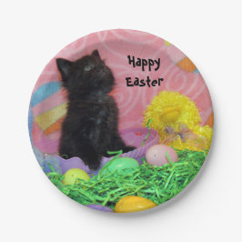 Plato De Papel Placas de papel de Fiesta de Pascua Gato Ángel/Gat