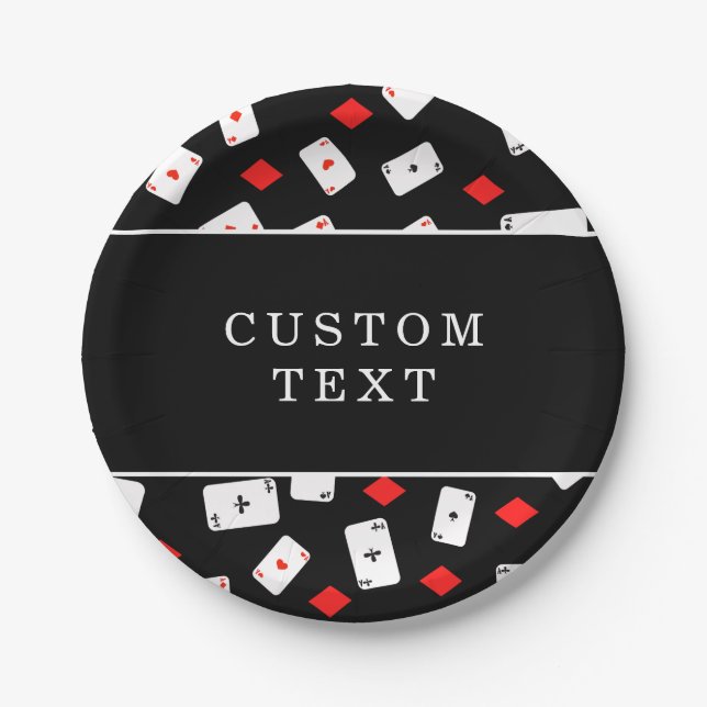 Plato De Papel Placas de papel de Fiesta de tarjetas de juegos no (Anverso)