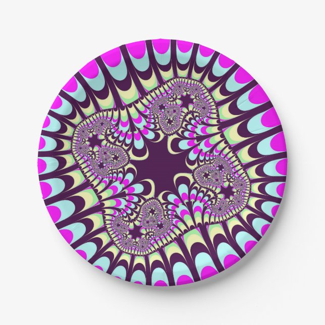 Plato De Papel Placas de papel de flor de pintura nativa de perso (Anverso)