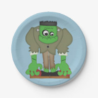Placas de papel de Frankenstein Moster