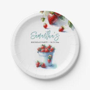 Plato De Papel Placas de papel de fresa dulce de Berry