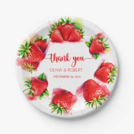 Plato De Papel Placas de papel de fresa - Tabletas Cutas y Divert