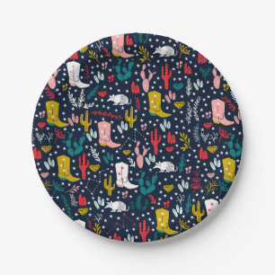 Plato De Papel Placas de papel de gallina occidental