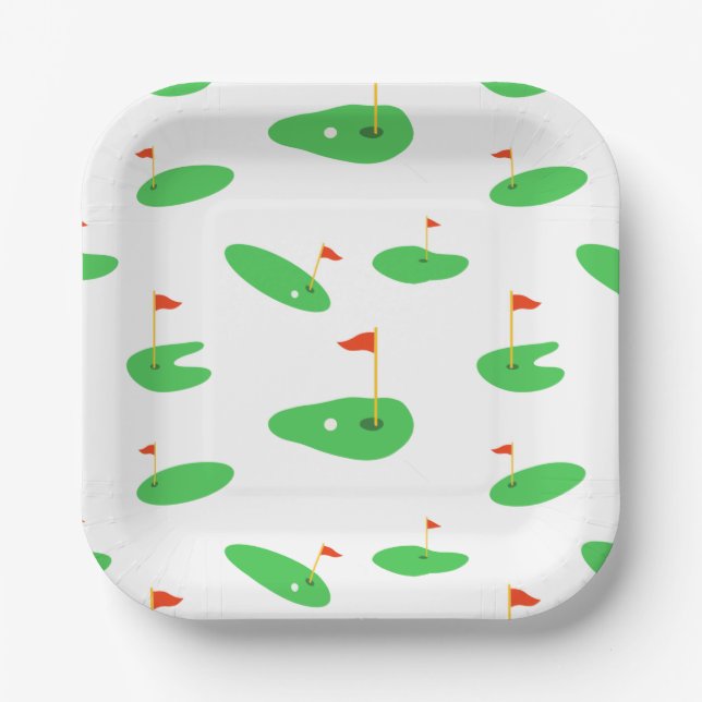 Plato De Papel Placas de papel de golf (Anverso)
