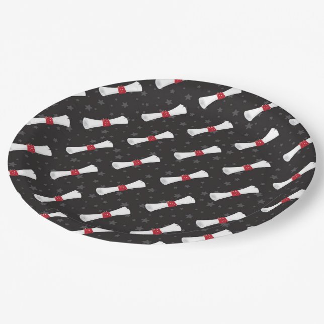 Plato De Papel Placas de papel de graduación 9" (Angular)