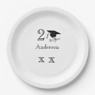 Plato De Papel Placas de papel de graduación personalizadas