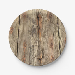 PLATO DE PAPEL PLACAS DE PAPEL DE GRANO DE MADERA