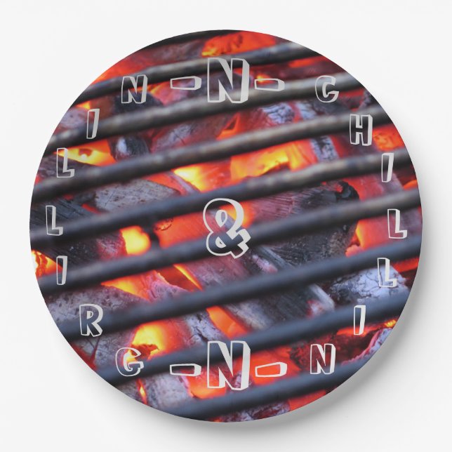 Plato De Papel Placas de papel de Grillin y de Chillin (Anverso)