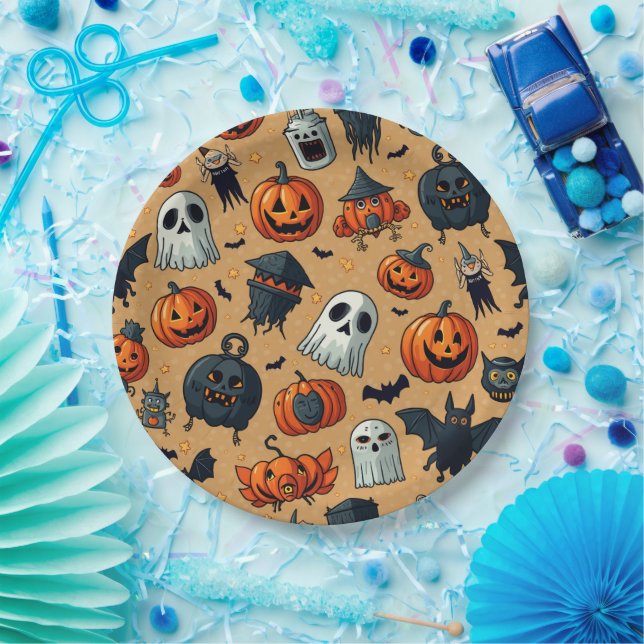 Plato De Papel placas de papel de halloween (Fiesta)