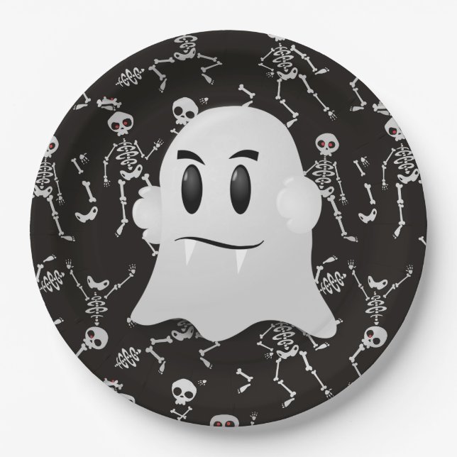 Plato De Papel Placas de papel de Halloween (Anverso)