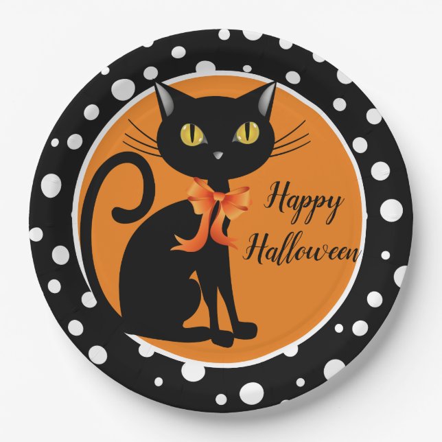 Plato De Papel Placas de papel de Halloween (Anverso)