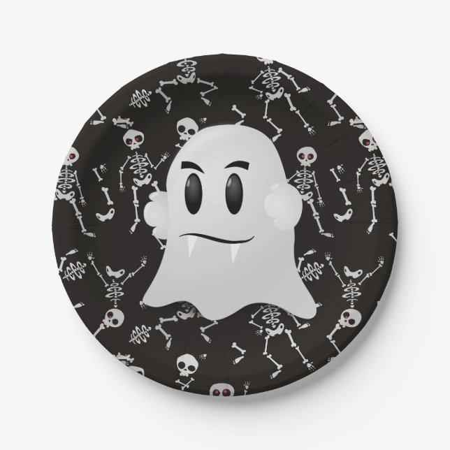 Plato De Papel Placas de papel de Halloween (Anverso)
