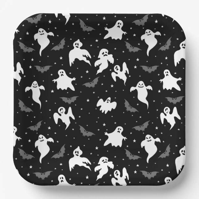 Plato De Papel Placas de papel de Halloween (Anverso)