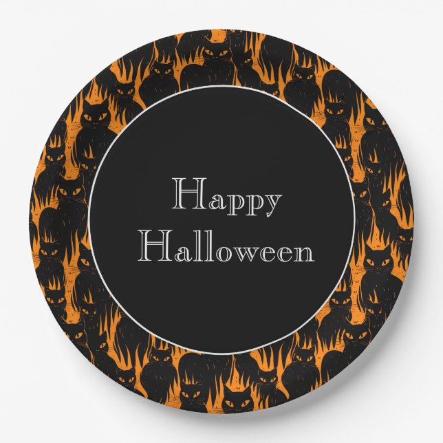 Plato De Papel Placas de papel de Halloween (Anverso)