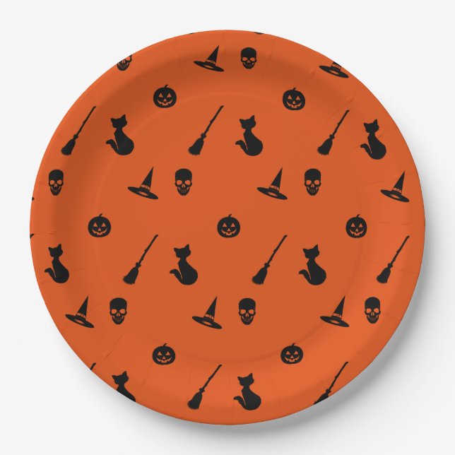 Plato De Papel Placas de papel de Halloween (Anverso)