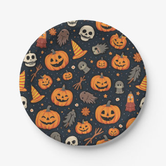 Plato De Papel Placas de papel de Halloween