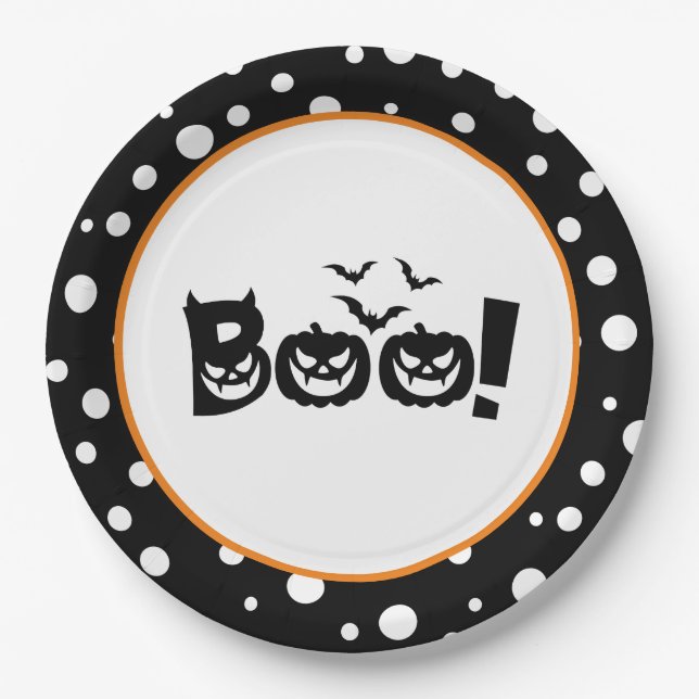 Plato De Papel Placas de papel de Halloween (Anverso)