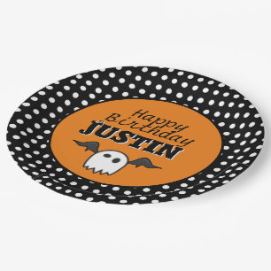Plato De Papel Placas de papel de Halloween del cumpleaños
