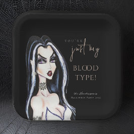 Plato De Papel Placas de papel de Halloween para brujas góticas a