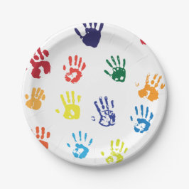 Plato De Papel Placas de papel de Handprints