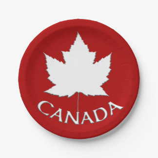 Plato De Papel Placas de papel de hoja de arce de Canadá