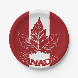 Plato De Papel Placas de papel de hoja de arce de Canadá