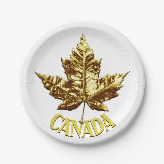 Plato De Papel Placas de papel de hoja de Canadá para el Día de C