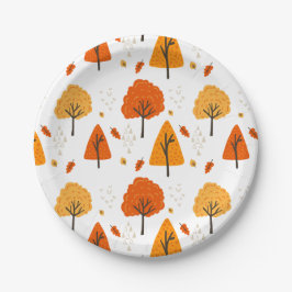 Plato De Papel Placas de papel de hojas de otoño