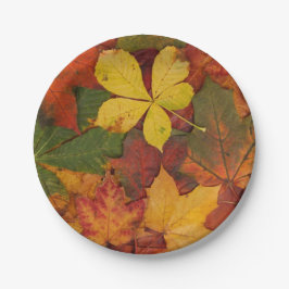 Plato De Papel Placas de papel de hojas de otoño