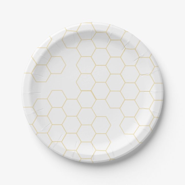 Plato De Papel Placas de papel de honeycomb - redondo de 7" (Anverso)