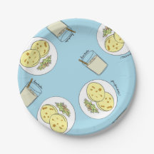 Placas de papel de Horchata y Pupusas