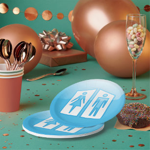 Plato De Papel Placas de papel de iconos de inodoros