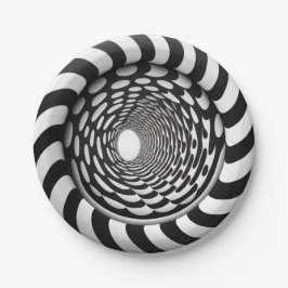 Plato De Papel Placas de papel de ilusión 3D