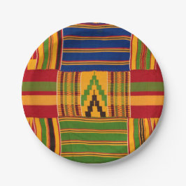 Plato De Papel Placas de papel de impresión de Kente