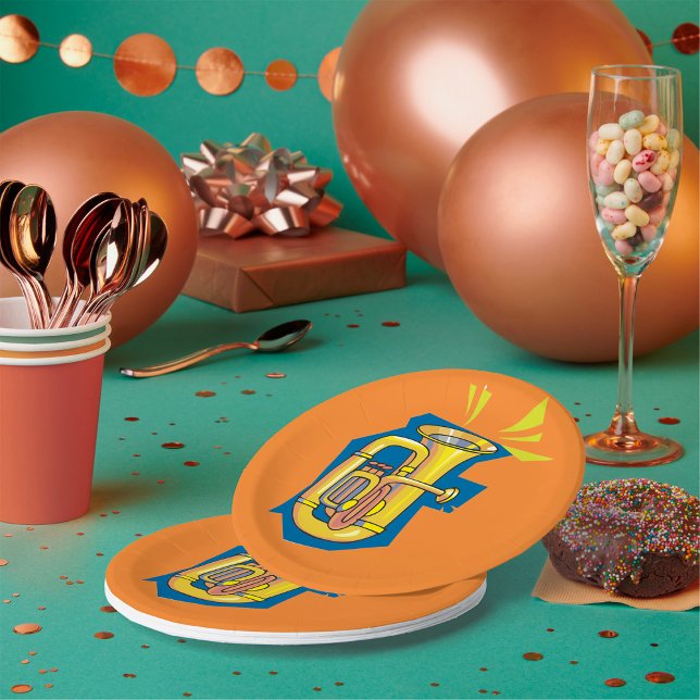 Plato De Papel Placas de papel de instrumentos de Tuba (Subido por el creador)