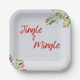Plato De Papel Placas de papel de jingle y mingle