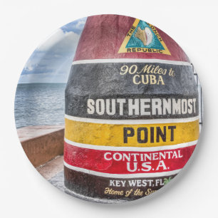 Plato De Papel Placas de papel de Key West la Florida