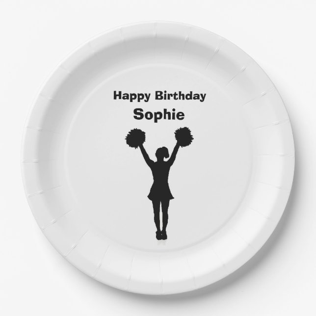 Plato De Papel Placas de papel de la "animadora" (Anverso)