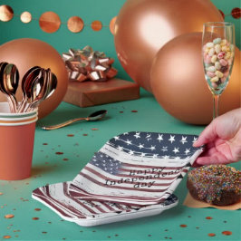 Plato De Papel placas de papel de la bandera del día de la indepe