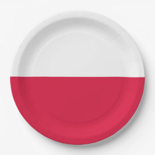 Plato De Papel Placas de papel de la bandera polaca (Polonia)