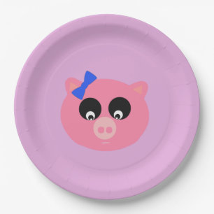 Plato De Papel Placas de papel de la cara guarra 9"