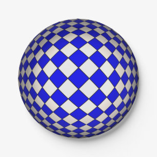 Plato De Papel Placas de papel de la esfera azul y blanca de la