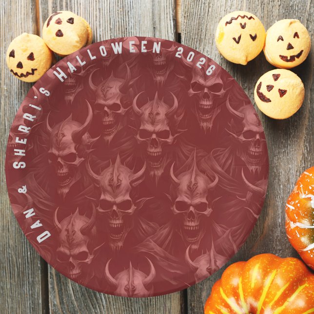 Plato De Papel Placas de papel de la fiesta de Halloween Frankens (Frankenstein Halloween Party Paper Plates)